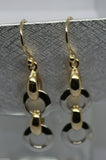 Kaedesigns New 9ct Yellow & White Gold 10mm Circle Earrings