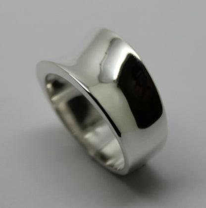 Kaedesigns, New Genuine Full Solid Sterling Silver Concave Dome Ring 250