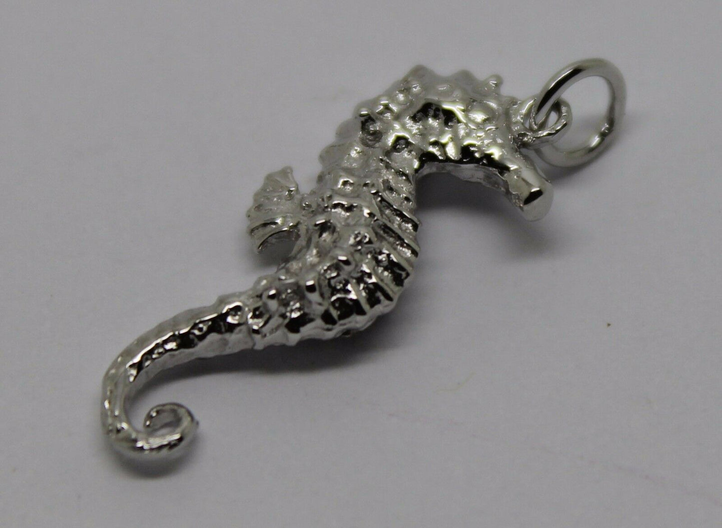 Kaedesigns, Genuine 9ct Yellow Or Rose Or White Gold Or Silver 3D Seahorse Charm