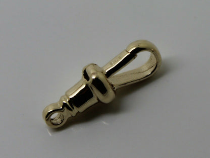 9ct Solid Yellow, Rose or White Gold 375 Albert Swivel Clasp 19mm Size