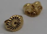 Kaedesigns,9ct Yellow Or White Gold Flower Earring Butterfly Backs 5.5mm Or 9mm