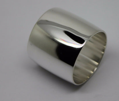 Genuine New Solid Sterling Silver Full Solid 20mm Extra Wide Band Ring