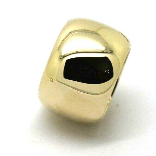 Genuine Size 7 / O 9ct Yellow, Rose or White Gold 15mm Wide Barrel Band Ring