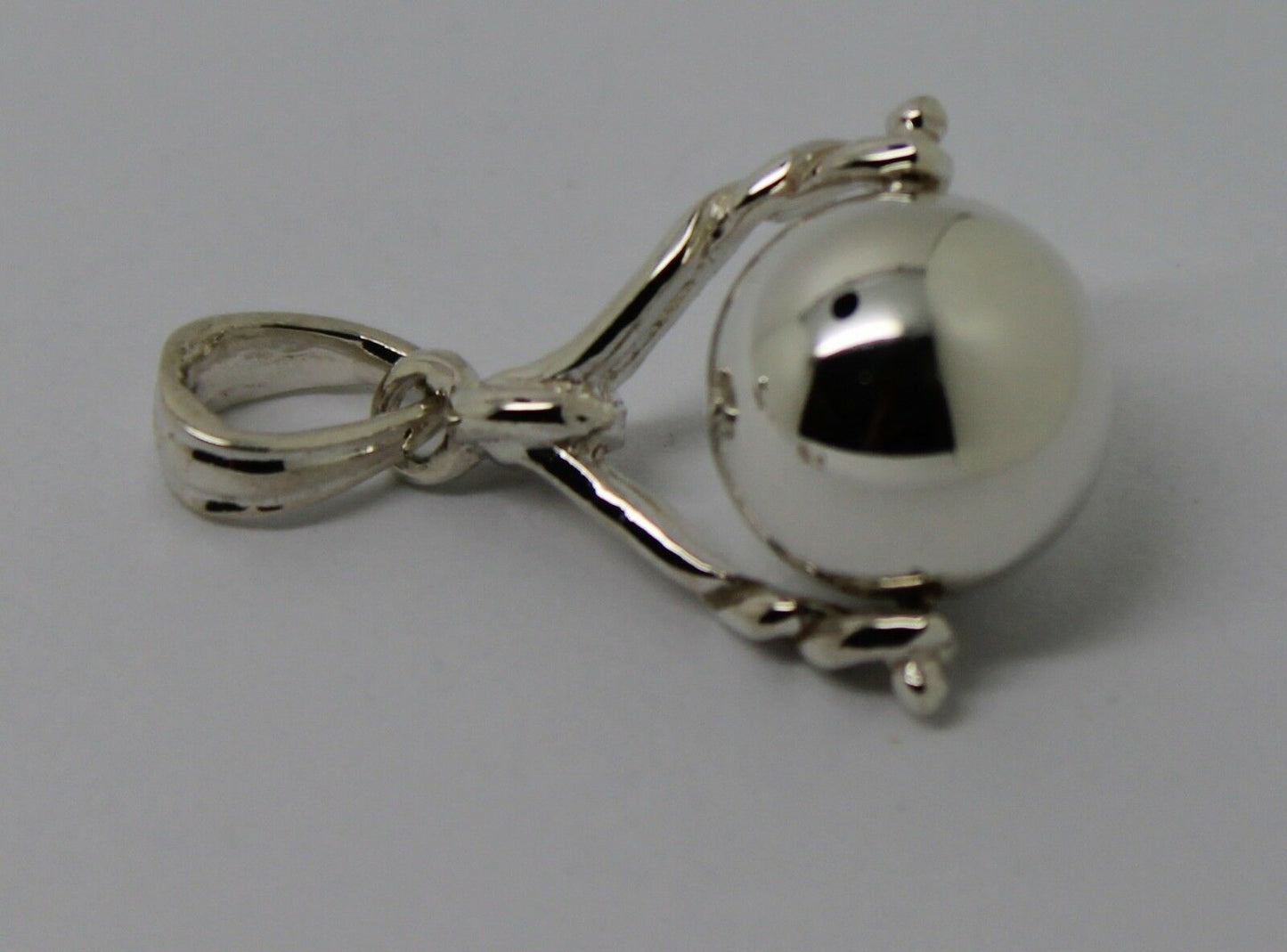 Genuine New Sterling Silver 925 10mm Ball Spinner Pendant