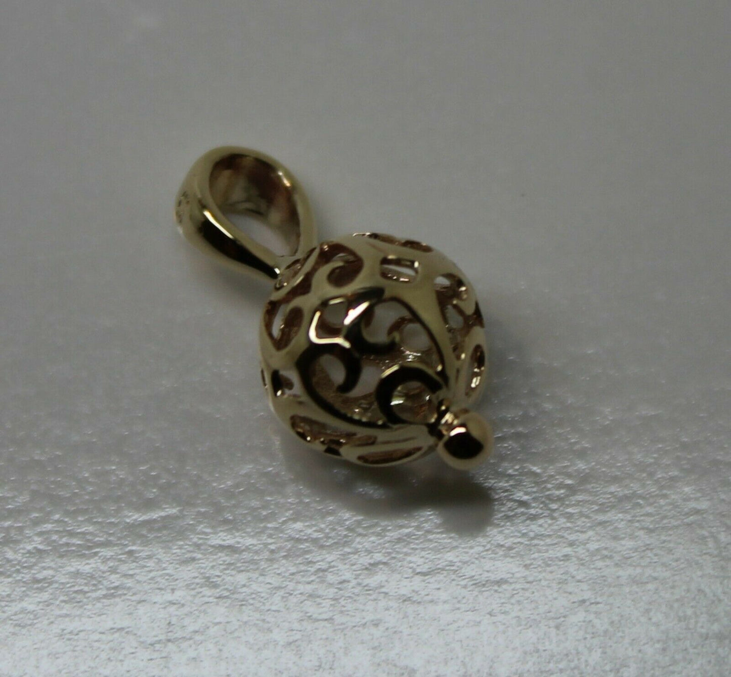 Kaedesigns New Genuine 9ct 9K Yellow, Rose & White Gold 10mm Filigree Ball Pendant