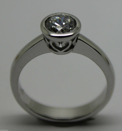 Kaedesigns, New Genuine 9ct 375 Solid White Gold Ring Size M