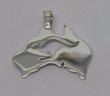 Kaedesigns Genuine Heavy Sterling Silver Australia & Kangaroo Pendant 422