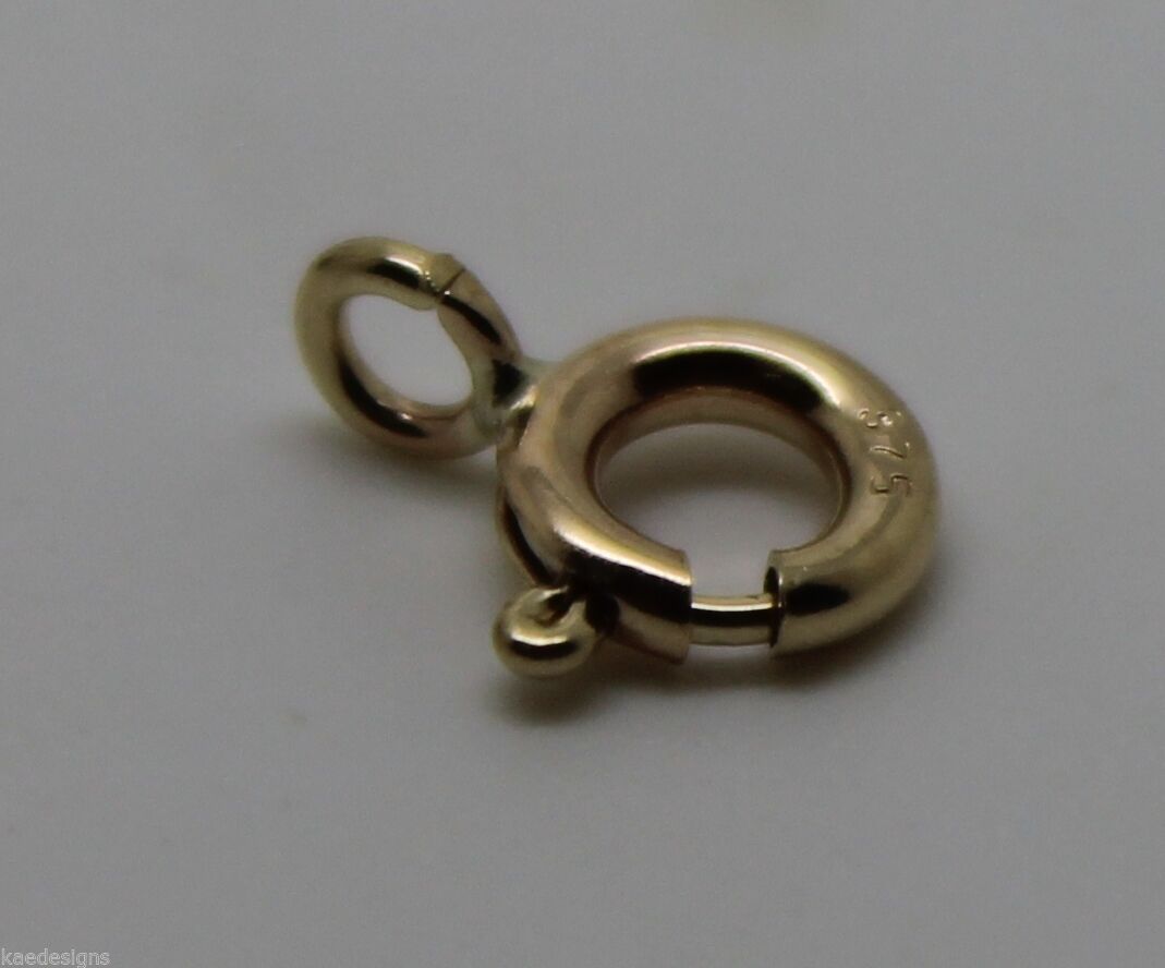 18ct or 9ct Yellow or Rose or White Gold Bolt Ring Open Clasp 4.5mm to 8mm