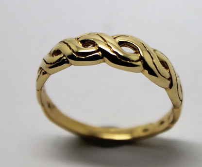 Kaedesigns, New 9ct 9kt Genuine Solid Yellow, Rose or White Gold Celtic Weave Ring 209