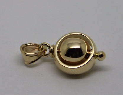 Kaedesigns New 9ct 9K Yellow, Rose or White  Gold Euro Belcher 8mm Ball Drop Pendant