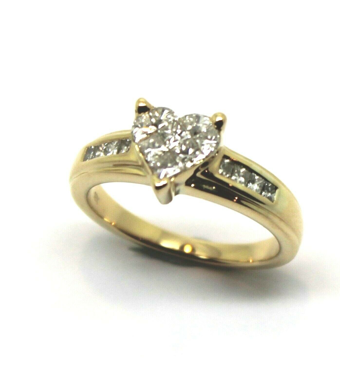 Genuine 18ct Yellow Gold Diamond 0.50 TDW Heart Ring