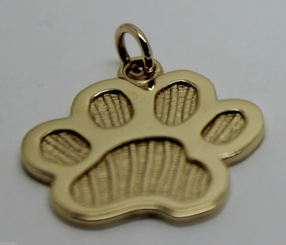 Kaedesigns, Large 9ct Yellow or Rose or White Gold charm Dog Animal PAW Pendant