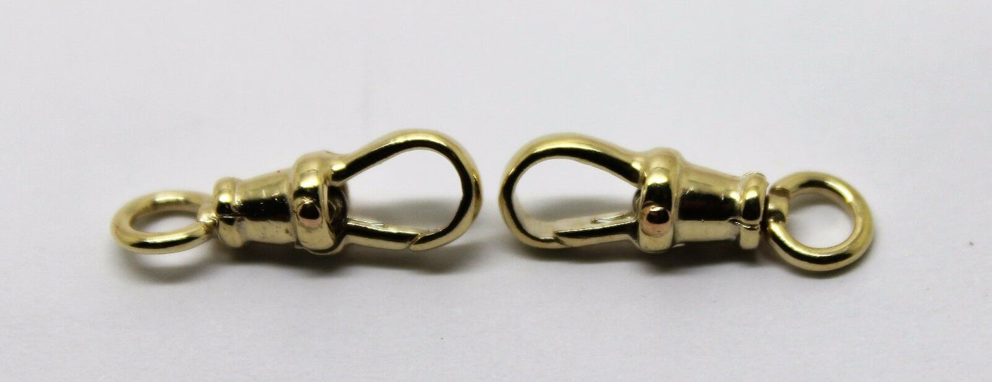 Genuine 9ct Solid 2 X Yellow Gold Albert Swivel Clasp 19mm Size