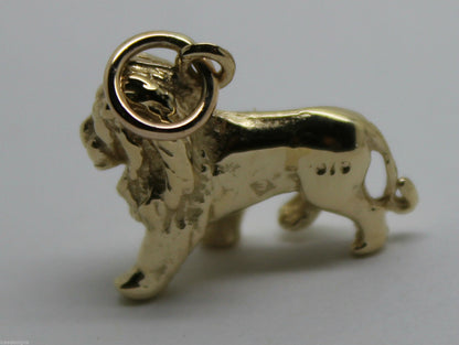 Kaedesigns, Heavy 3D 9ct Yellow Or Rose Or White Gold Lion Charm Or Pendant