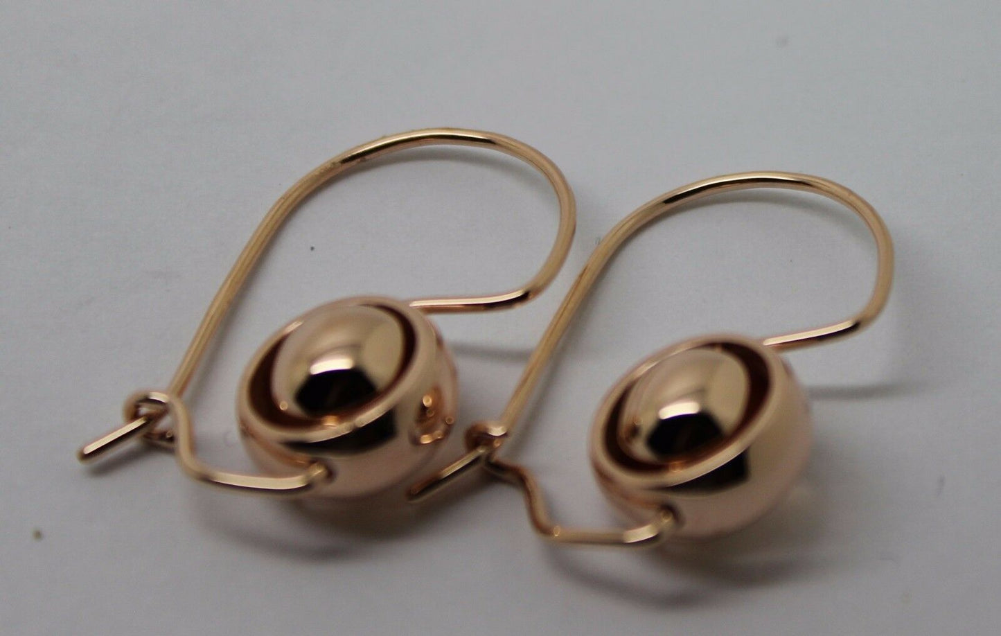 Kaedesigns New Genuine 9ct 9Kt Yellow, Rose or White Gold Spinning Belcher Ball Earrings