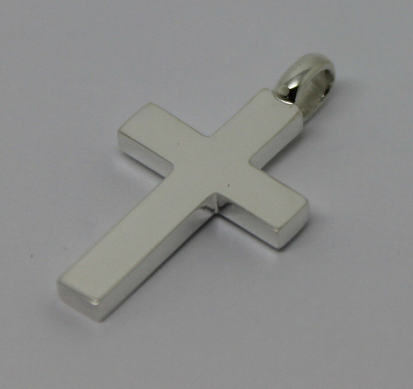 Kaedesigns Full Solid New Sterling Silver 925 Plain Cross Pendant