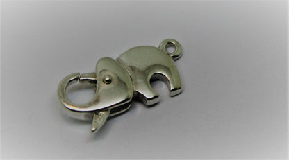 Genuine Sterling Silver Elephant Parrot / lobster clasp Clasp