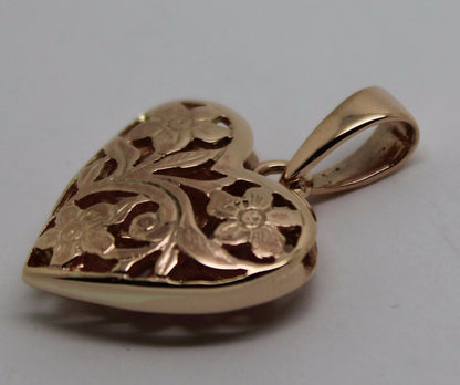 Kaedesigns New 9ct Yellow Gold or White Gold or Rose Gold 21mm Heart Pendant