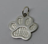 Small Genuine Sterling Silver Dog Animal Paw Print Pendant -Free post