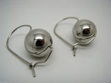 Genuine Extra Large Sterling Silver 14mm Ball Drop Earrings