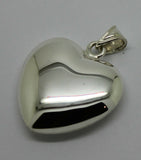 Genuine New Sterling Silver 925 Large Bubble Heart Pendant