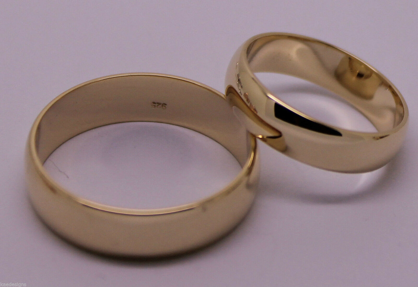 Genuine Custom Made His & Hers Solid 9ct 9K Rose Gold Wedding Bands Couple Rings