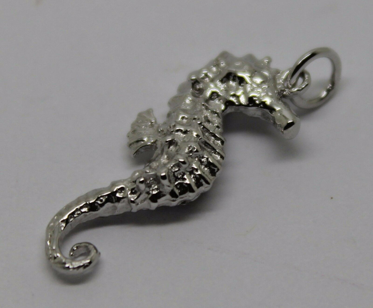 Kaedesigns, Genuine 9ct Yellow Or Rose Or White Gold Or Silver 3D Seahorse Charm