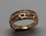 Size K Genuine New 9ct 9kt Full Solid Yellow, Rose or White Gold Lucky Elephant Ring 209