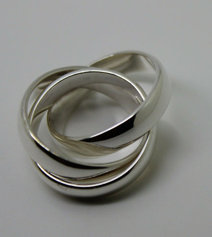 Kaedesigns New Sterling Silver Heavy Ring 5mm Size 6 / M Russian Wedding Band