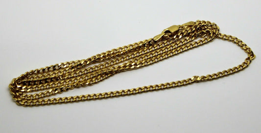 9ct Yellow Gold Kerb Curb Chain Necklace 55cm 7.84gms