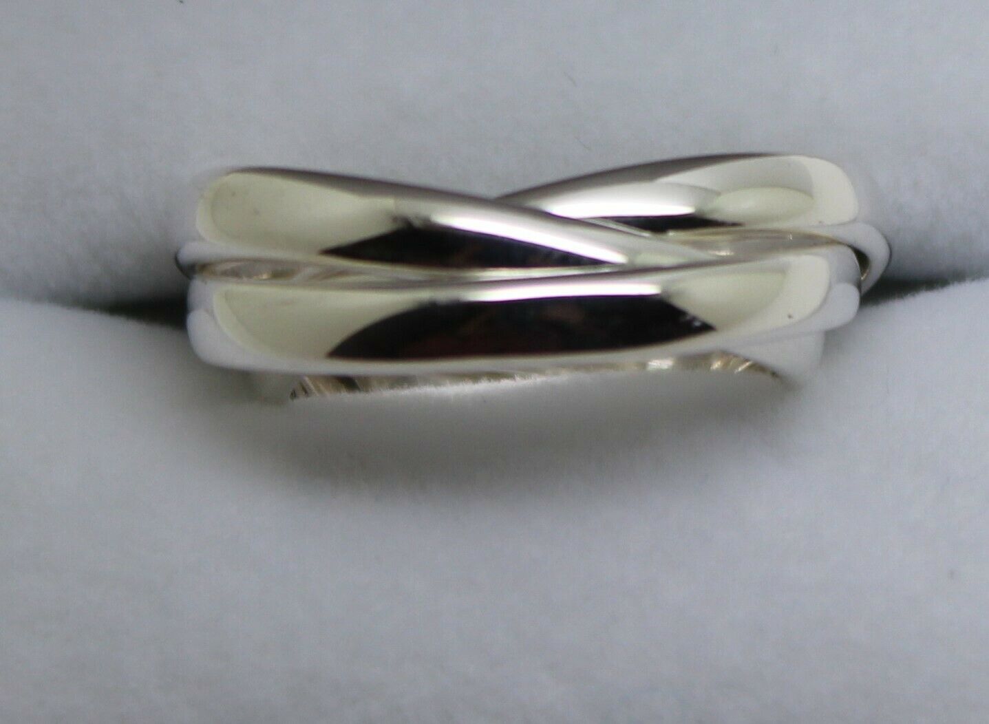 Sterling Silver Size O 1/2 Russian Wedding Band Ring, 3mm wide x 3 bands