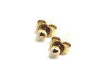 Kaedesigns, New 9ct 9k Yellow Gold 3mm Stud Ball Earrings