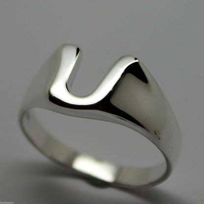 Kaedesigns, Genuine 9ct 9k Solid Yellow Or Rose Or White Gold 375 Large Initial Ring U