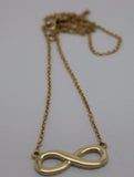 Kaedesigns, New 9ct 375 Solid Yellow Gold Infinity Long 56cm Belcher Necklace