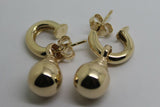 Kaedesigns, New Genuine 9ct Yellow, Rose or White Gold Ball 10mm Euro Ball Stud Earrings