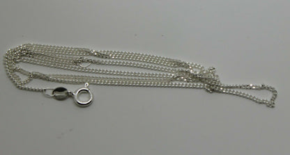 Genuine 925 Sterling Silver Kerb Curb Link Chain Necklace 50cm