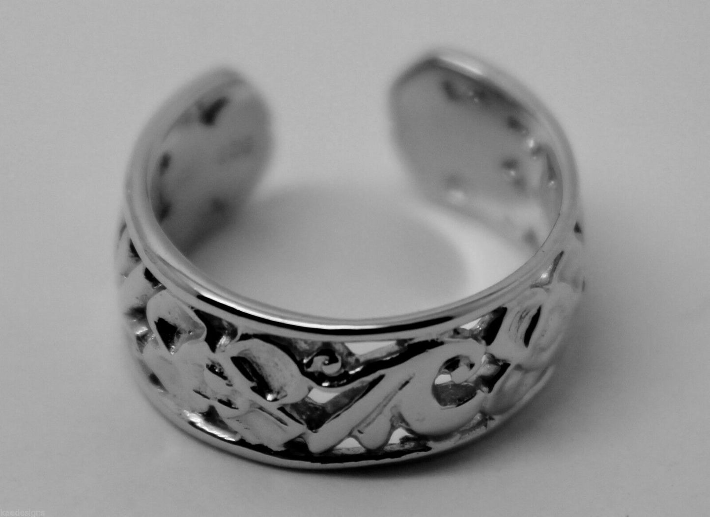 Kaedesigns, Genuine New Solid Filigree Heavy Sterling Silver 925 Toe Ring