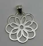 Kaedesigns Genuine Sterling Silver 925 Flower Large Pendant