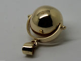 Genuine New 9ct 9K Solid Yellow, Rose or White Gold Euro 14mm Ball Spinner Pendant