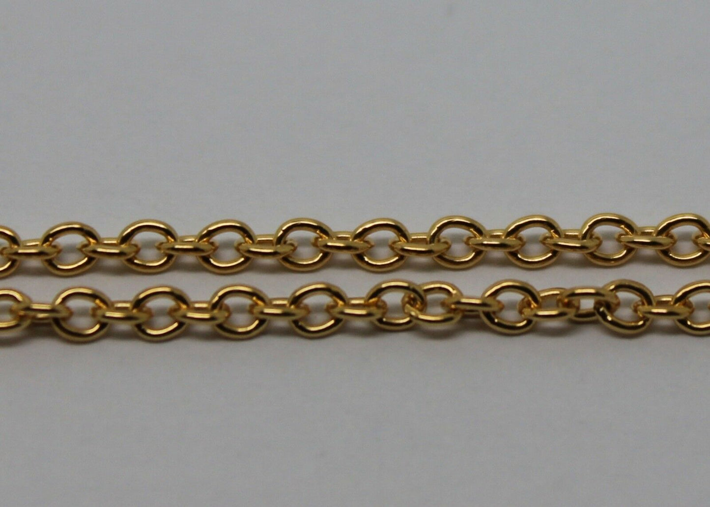 Genuine 9ct Yellow Gold Belcher Cable Chain Necklace 46cm 3.53grams