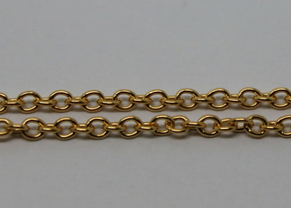 Genuine 9ct Yellow Gold Belcher Cable Chain Necklace 46cm 3.53grams