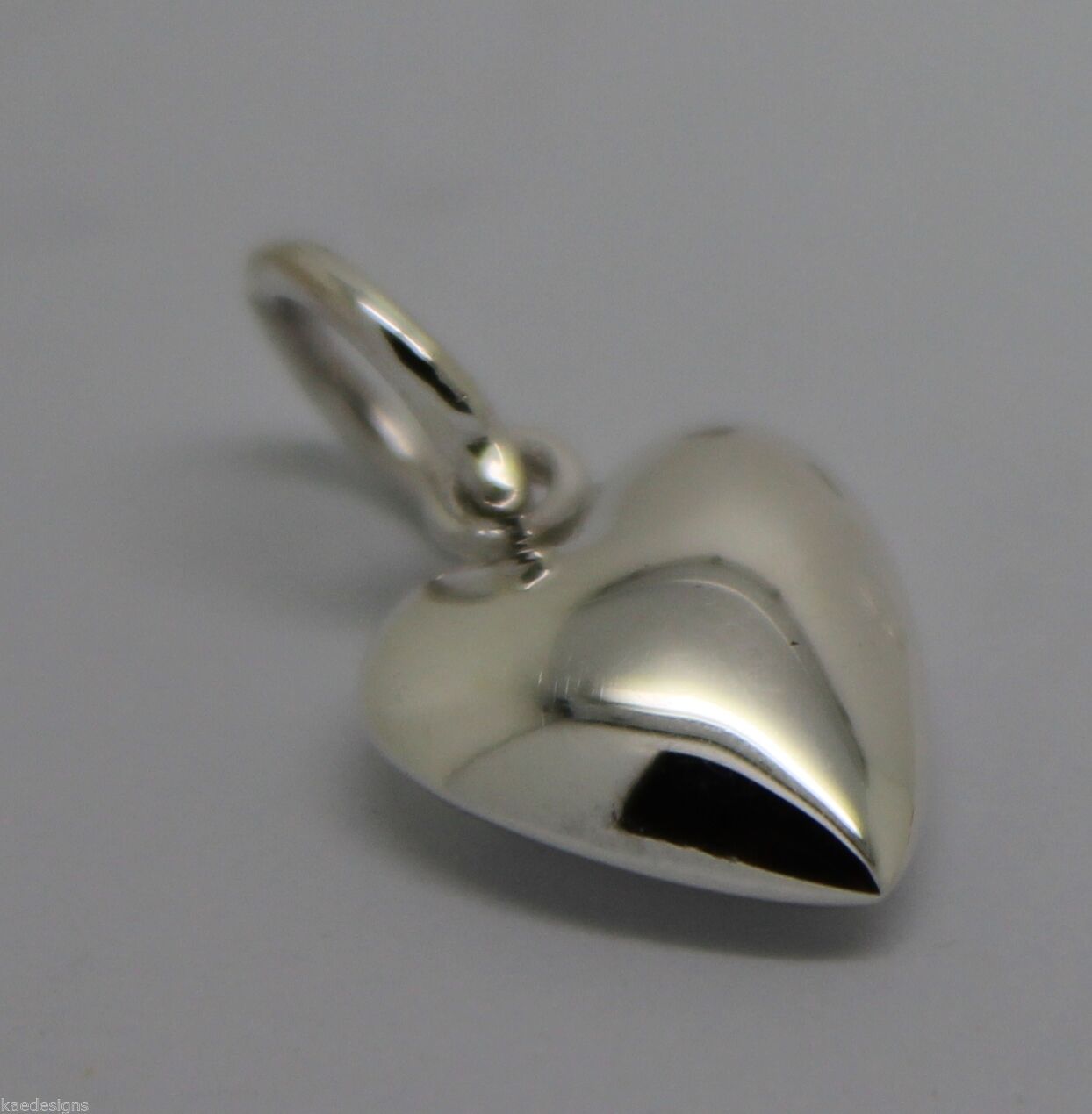 Kaedesigns Genuine 925 Small Solid Sterling Silver Bubble Heart Charm or Pendant