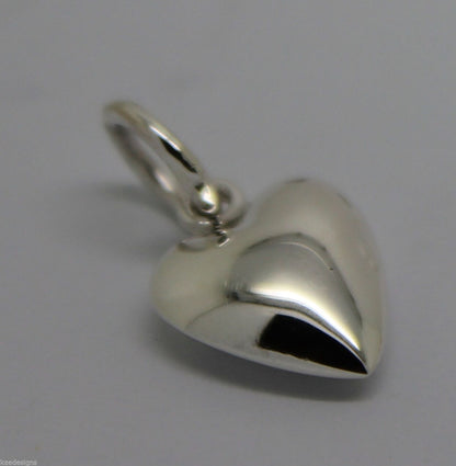 Kaedesigns Genuine 925 Small Solid Sterling Silver Bubble Heart Charm or Pendant