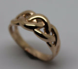 Genuine Solid 9ct White Or Rose Or Yellow Gold Celtic Knot Ring Choose Size