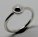 Kaedesigns New Solid Genuine 925 Sterling Silver 4mm Half Ball Ring