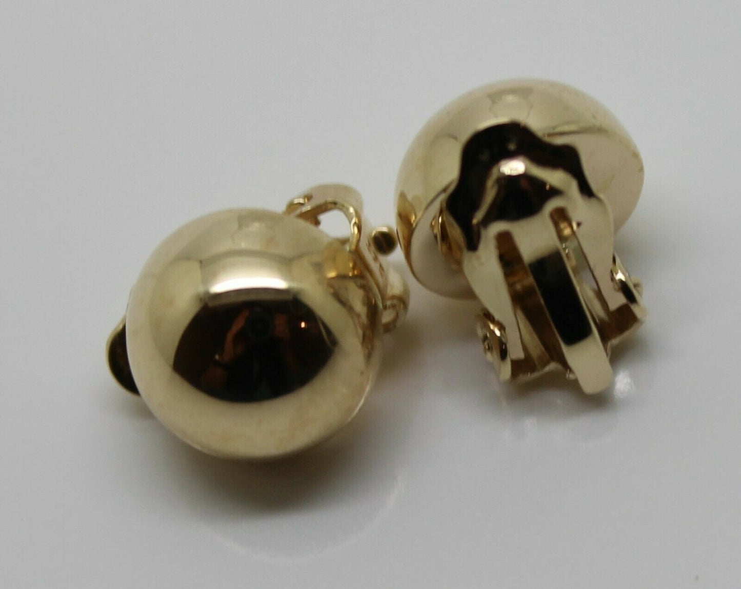 Kaedesigns New 9ct Yellow, Rose Or White Gold Clip On 10mm Half Ball Earrings