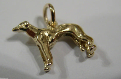 Kaedesigns, 3D 9ct Yellow Or Rose Or White Gold Greyhound Dog Charm Or Pendant