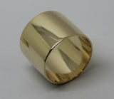 Size L 9ct Yellow, Rose or White Gold Solid Cigar 15mm Extra Wide Band Ring