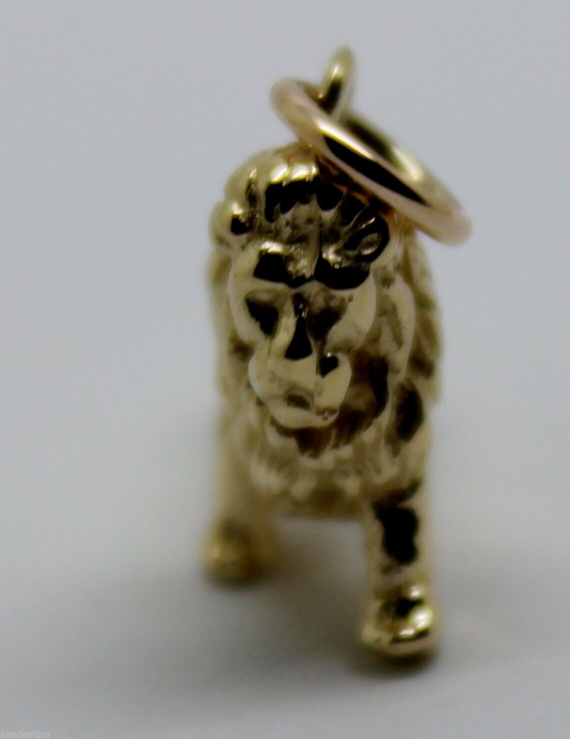 Kaedesigns, Heavy 3D 9ct Yellow Or Rose Or White Gold Lion Charm Or Pendant