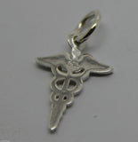 Genuine  9ct Yellow or Rose or White Gold or Silver Small Serpent Medical Alert pendant